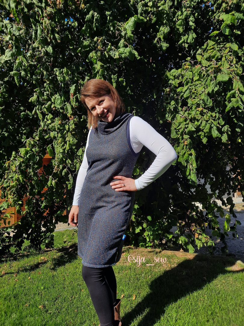 Designbeispiel: lillesol women No.67 Pullunder & Kleid "Tira"