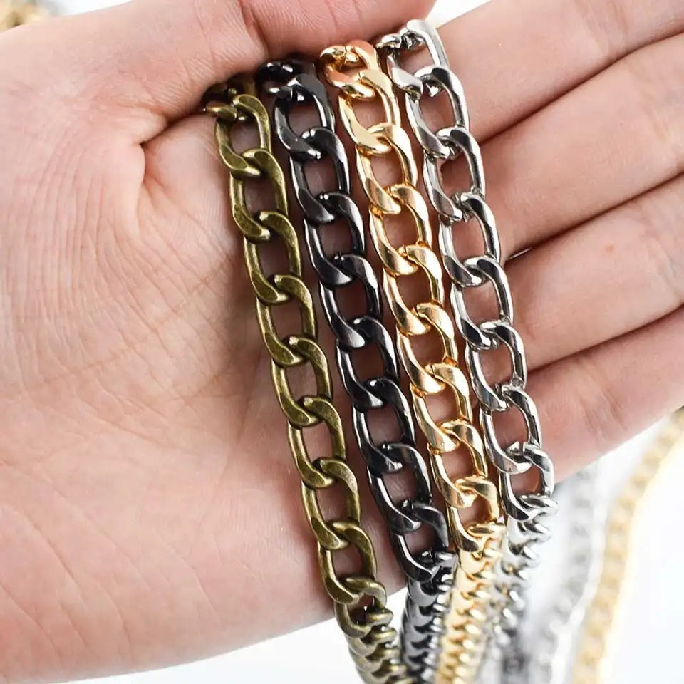 Taschenkette Metall - gold lang