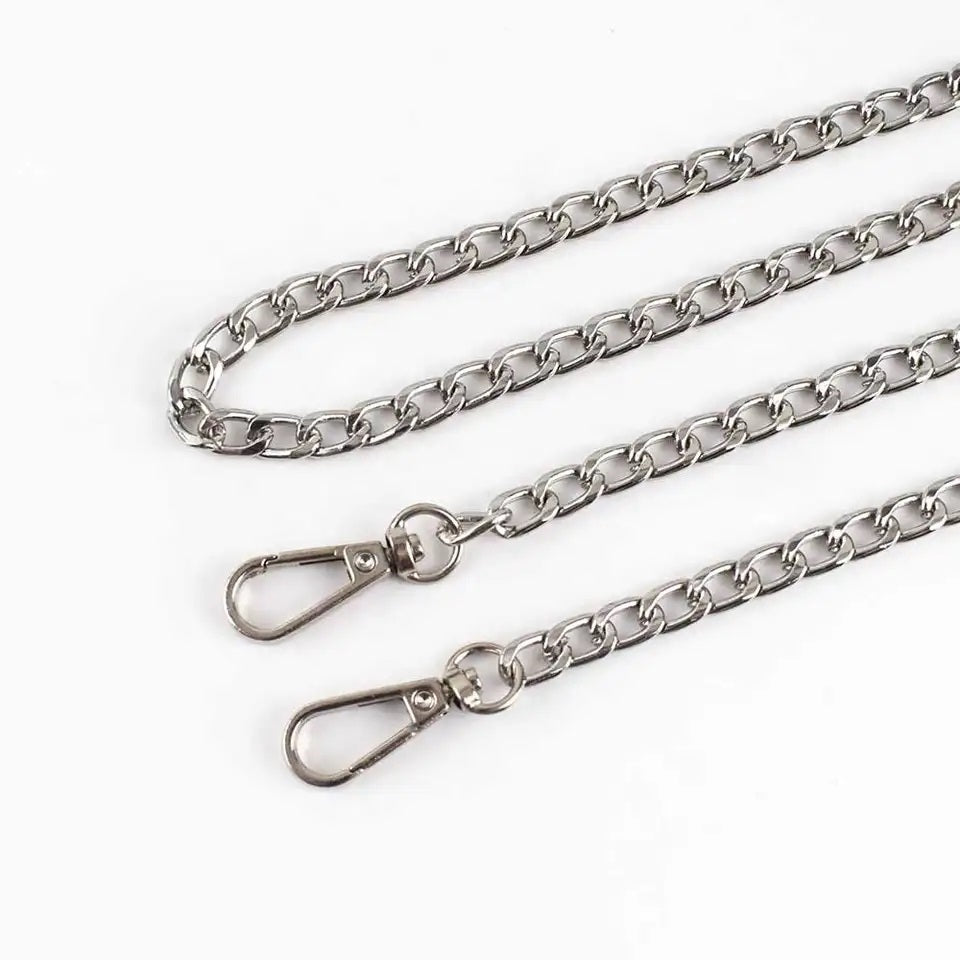 Taschenkette Metall - silber kurz