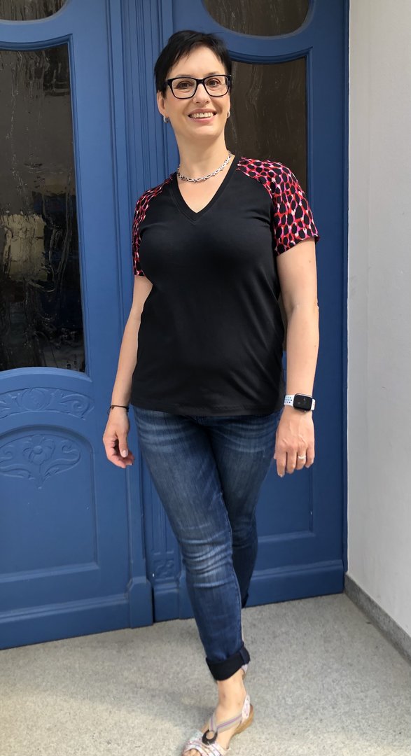 Designbeispiel: lillesol women No.65 Raglanshirt "Combina" mit Video-Nähanleitung