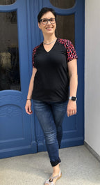 Designbeispiel: lillesol women No.65 Raglanshirt "Combina" mit Video-Nähanleitung