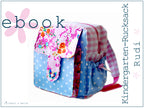 Ebook / Schnittmuster Kindergarten-Rucksack Rudi *mit Video-Nähanleitung*