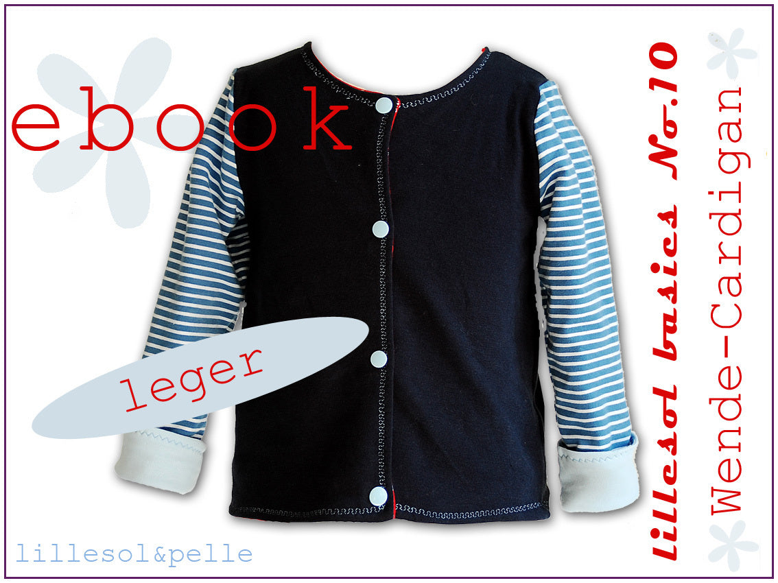 Ebook / Schnittmuster lillesol basic No.10 Wende-Cardigan leger