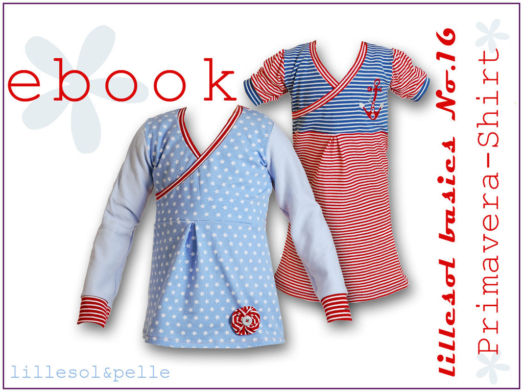 Ebook / Schnittmuster lillesol basic No.16 Primavera-Shirt
