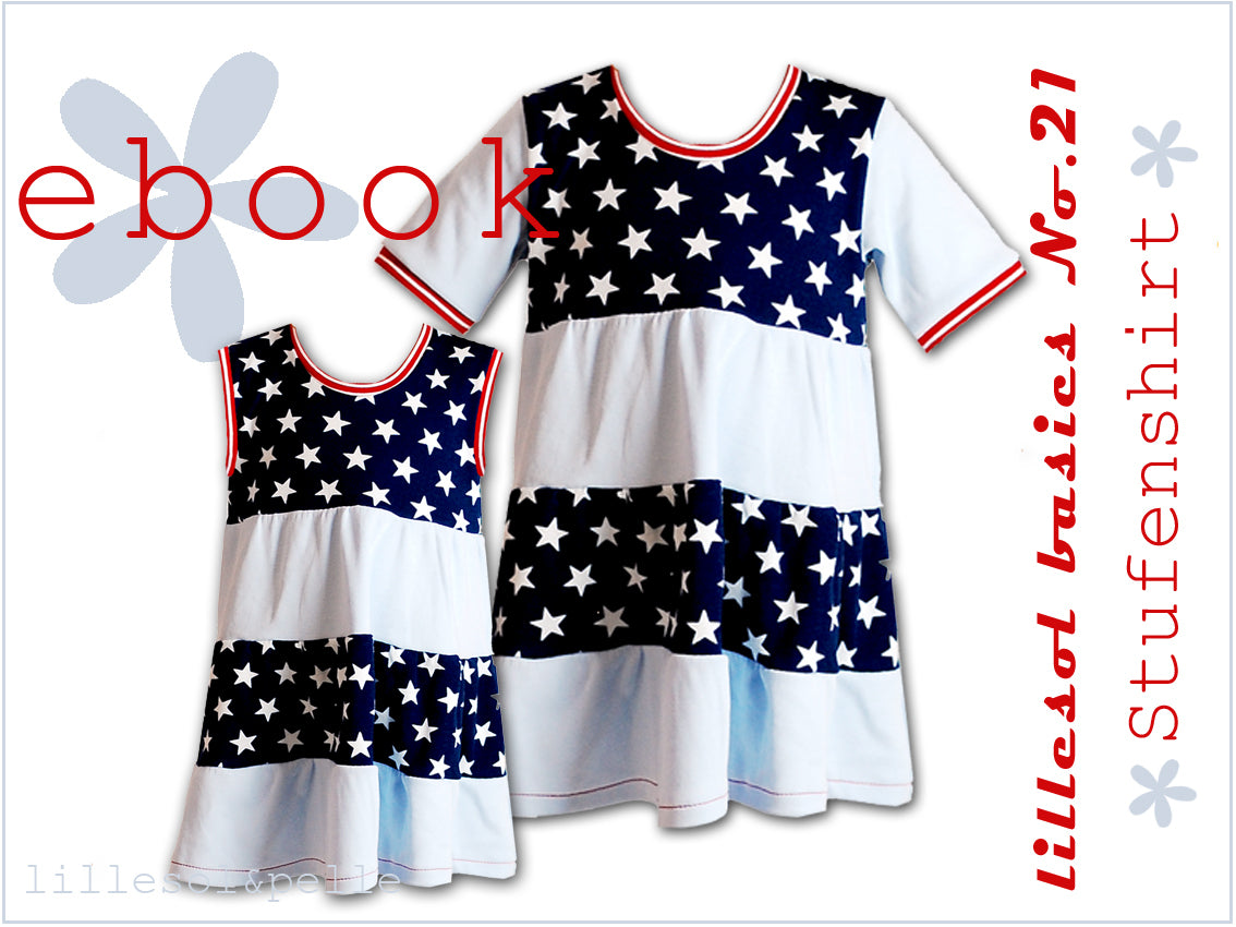 Ebook / Schnittmuster lillesol basic No.21 Stufenshirt
