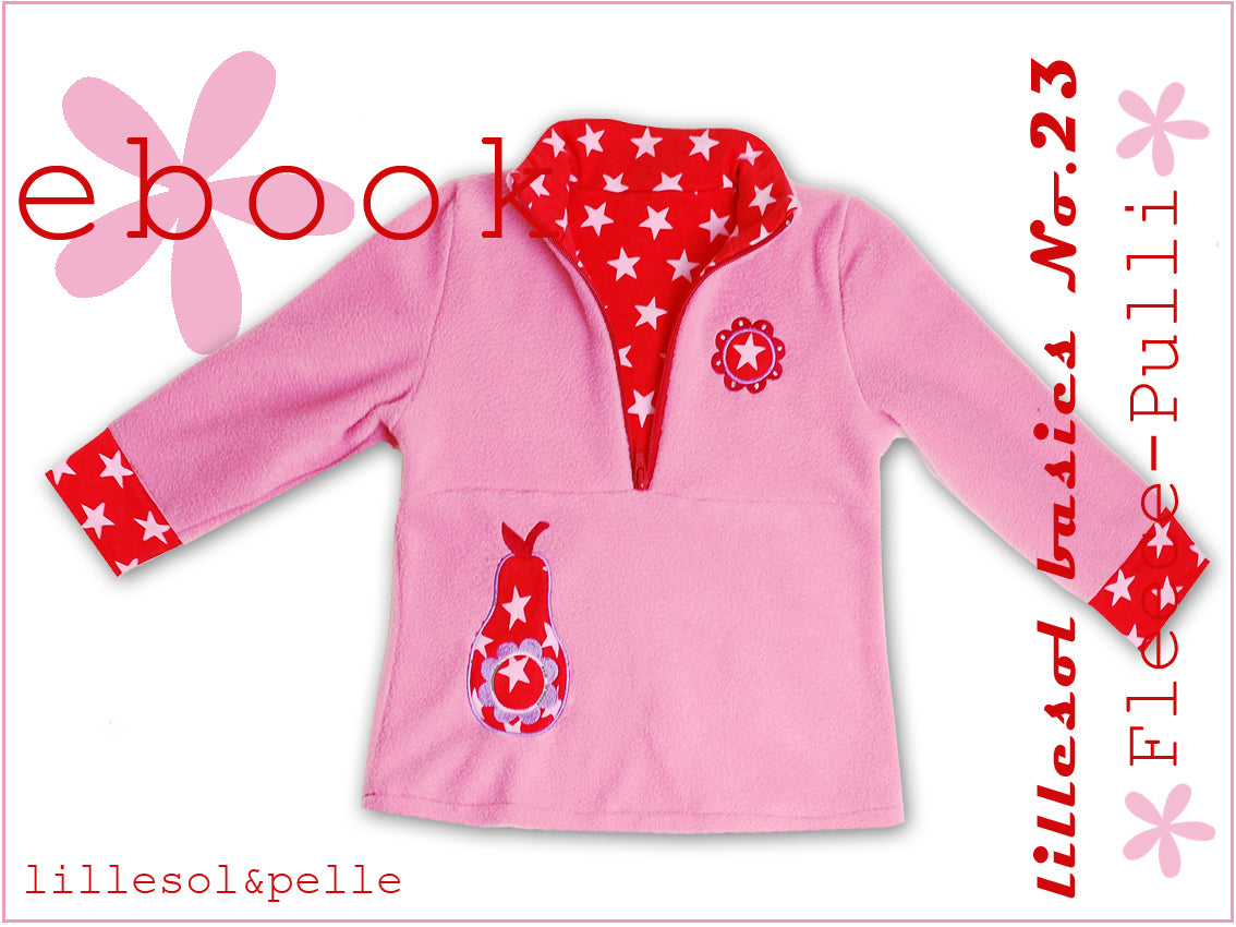 Ebook / Schnittmuster lillesol basic No.23 Fleece-Pulli