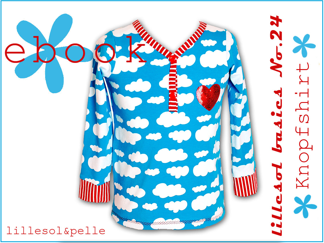Ebook / Schnittmuster lillesol basic No.24 Knopfshirt