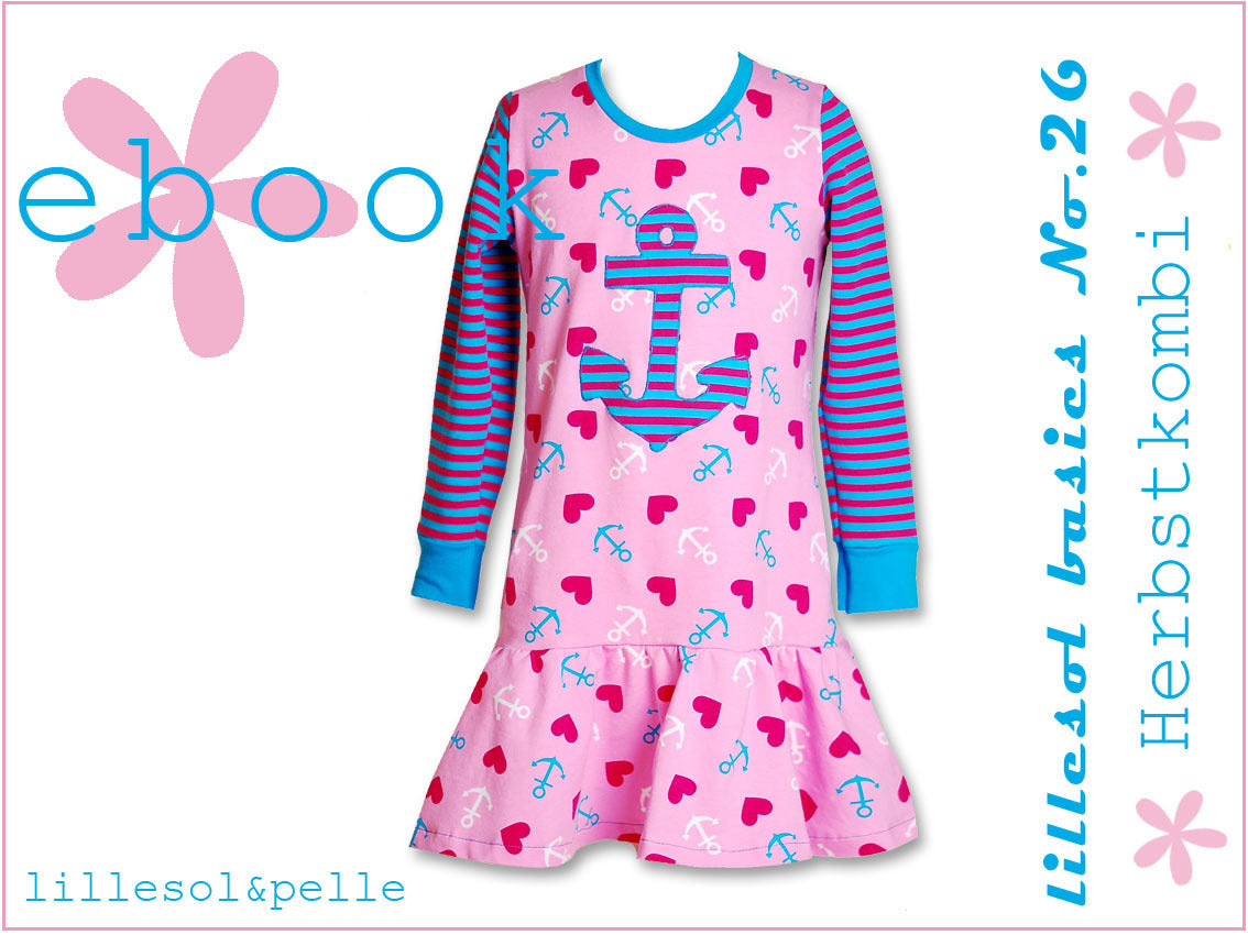 Ebook / Schnittmuster lillesol basics No. 26 Herbstkombi Kleid & Shirt *mit Video-Anleitung*