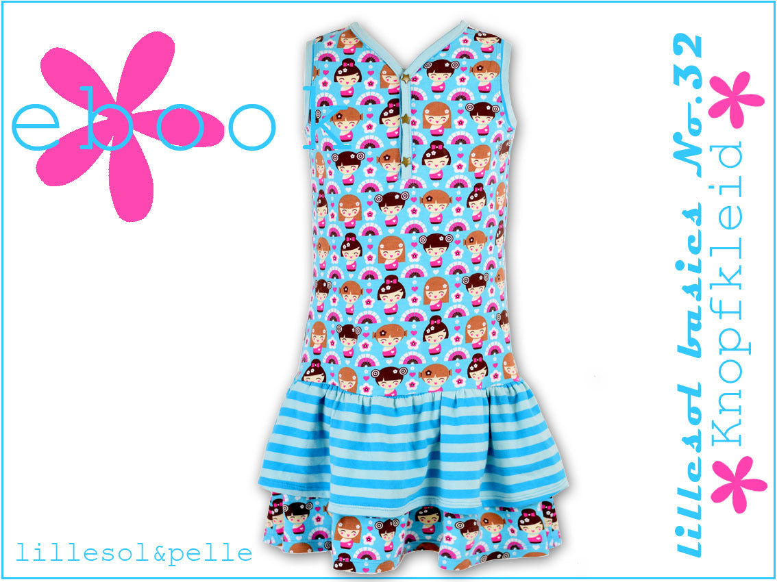 Ebook / Schnittmuster lillesol basic No.32 Knopfkleid