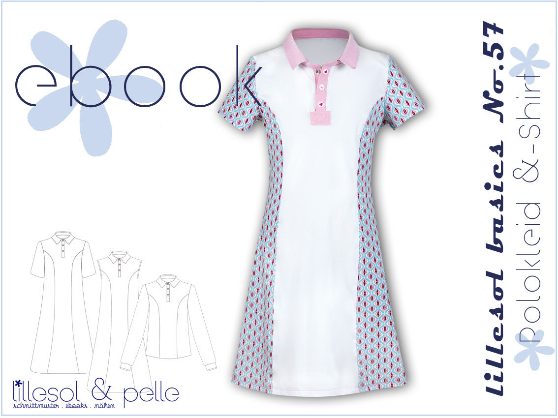 Ebook / Schnittmuster lillesol basics No.57 Polokleid & -Shirt