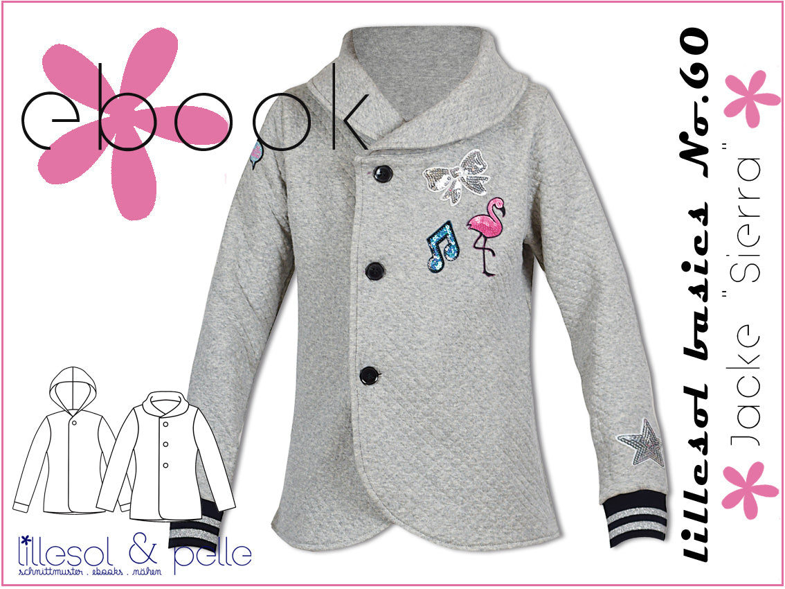 Ebook / Schnittmuster lillesol basics No.60 Jacke Sierra *mit Video-Anleitung*