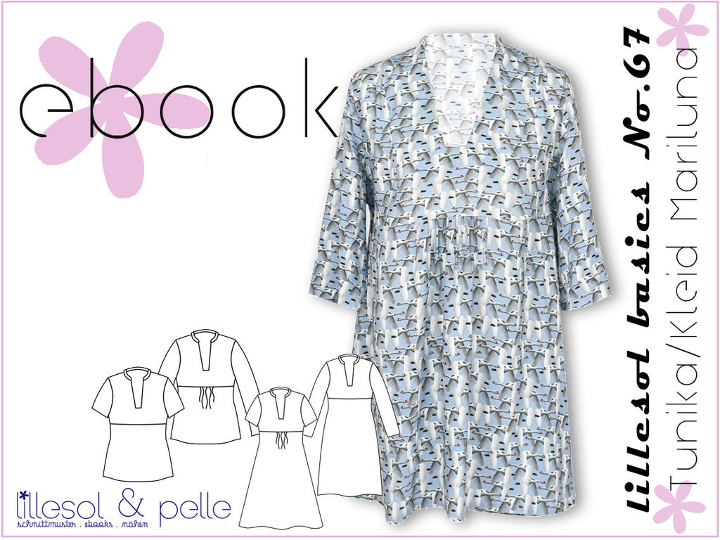 Ebook / Schnittmuster lillesol basics No.66 Wickelshirt *mit Video-Nähanleitung*
