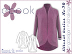 Ebook / Schnittmuster lillesol basics No.70 LongCardigan mit Schalkragen *mit Video-Nähanleitung*