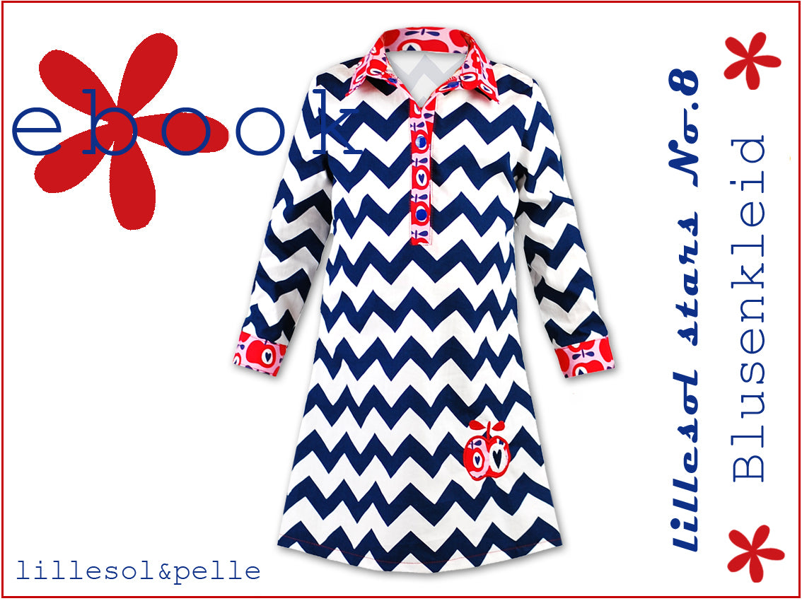 Ebook / Schnittmuster lillesol stars No. 8 Blusenkleid