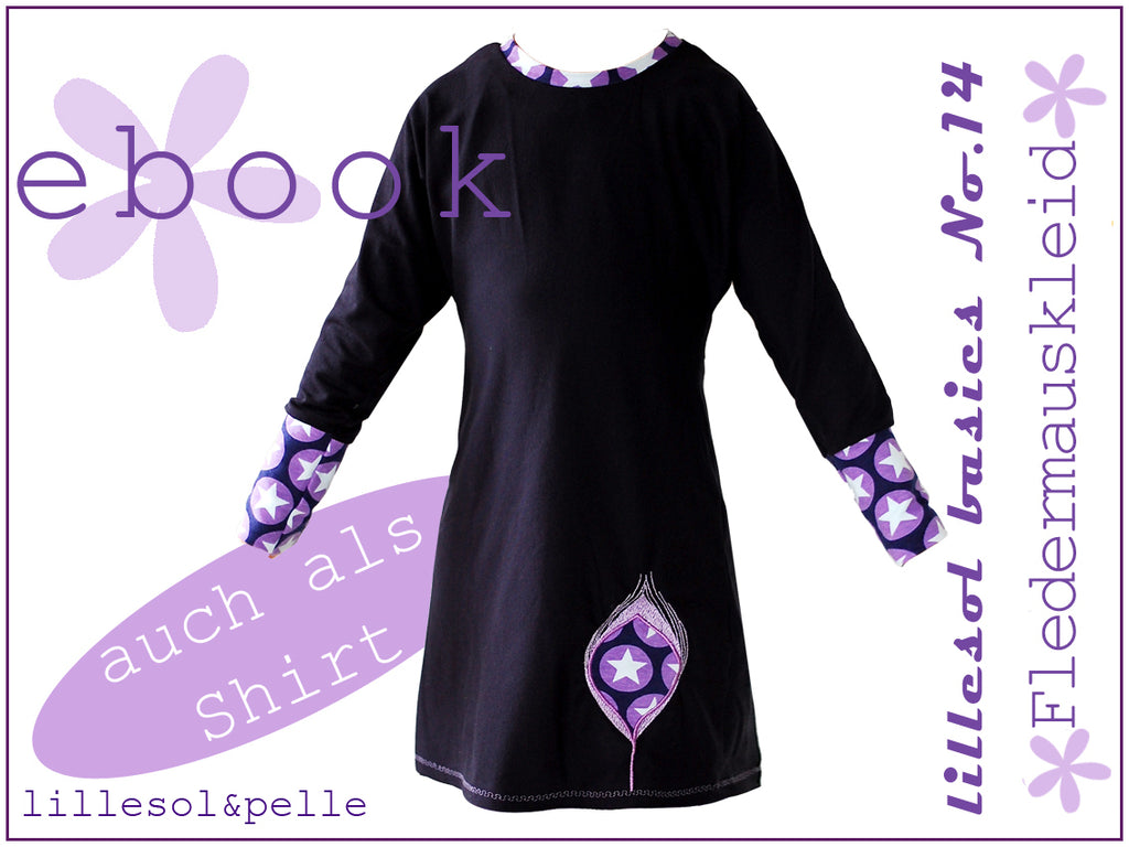 Ebook / Schnittmuster lillesol basic No.14 Fledermauskleid