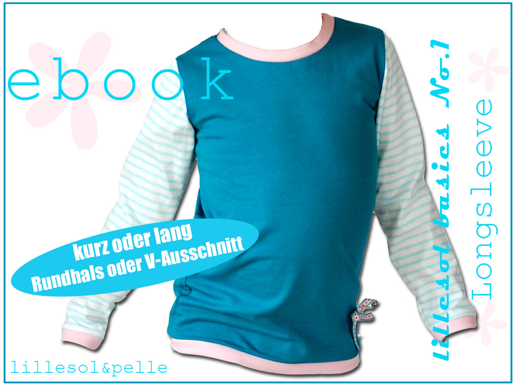 Ebook / Schnittmuster lillesol basic No.1 Longsleeve *mit Video-Nähanleitung*