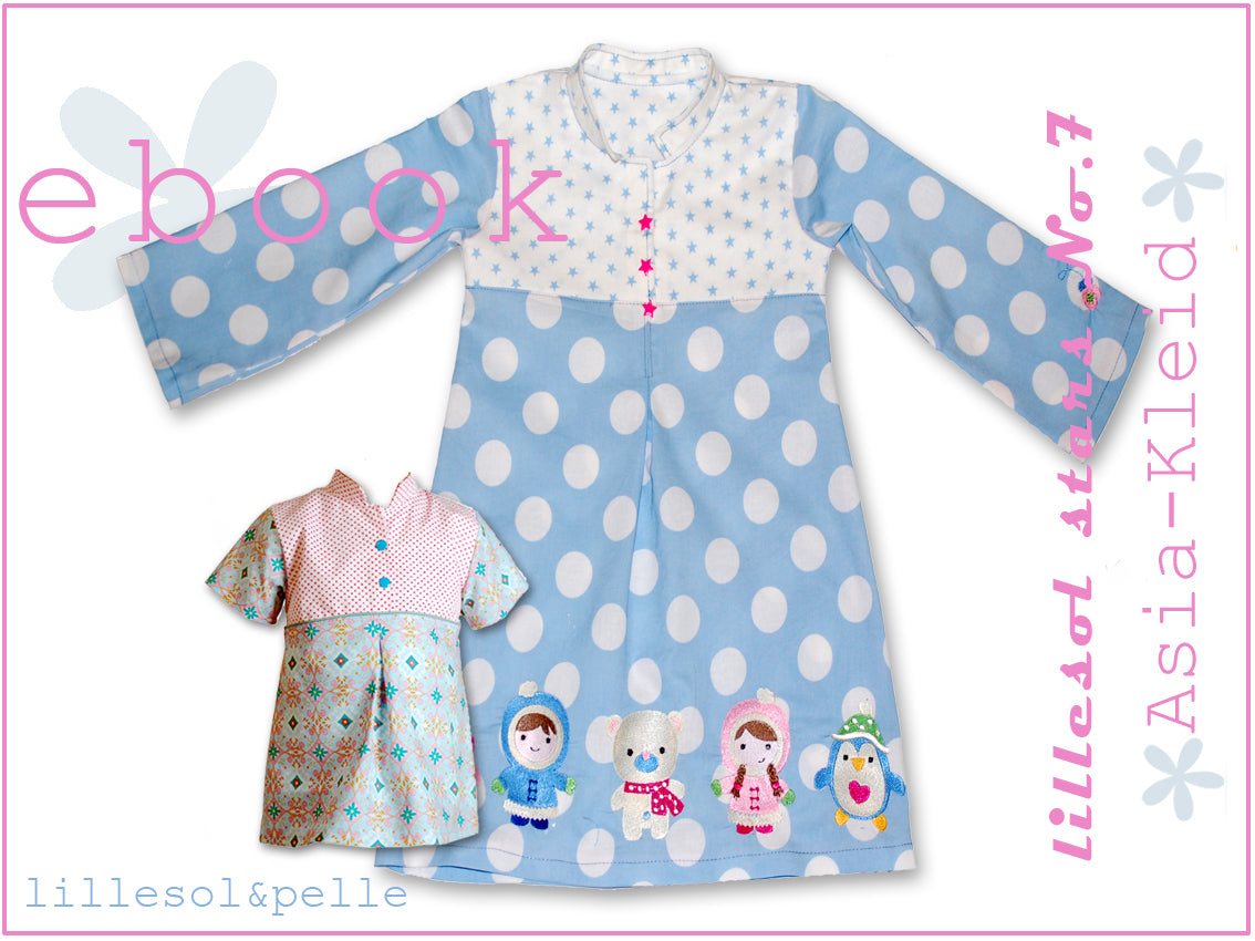 Ebook / Schnittmuster lillesol stars No.7 Asia-Kleid