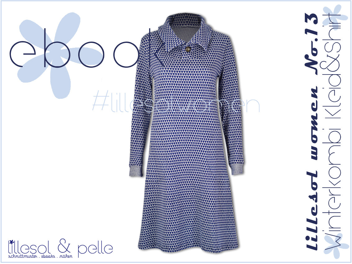 Ebook / Schnittmuster lillesol women No.13 Winterkombi Kleid & Shirt *mit Video-Nähanleitung*
