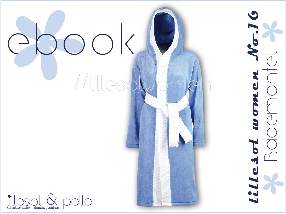 Ebook/ Schnittmuster lillesol women No.16 Bademantel * mit Video-Nähanleitung *