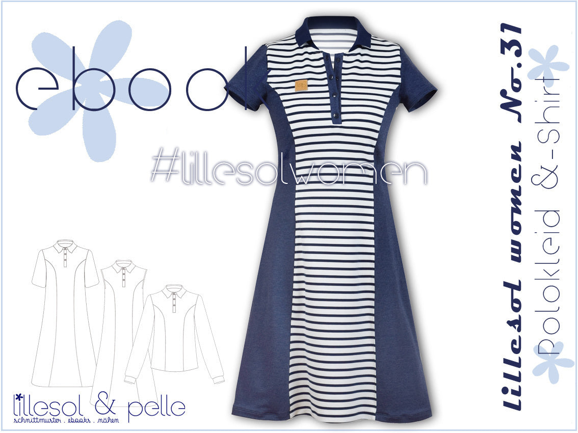 Ebook / Schnittmuster lillesol women No.31 Polokleid & -Shirt
