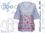 Ebook / Schnittmuster lillesol women No.35 Volant-Bluse * mit Video-Nähanleitung *
