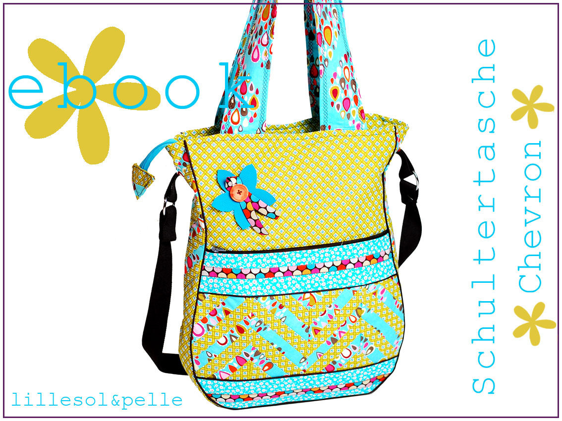 Ebook / Schnittmuster Schultertasche Chevron