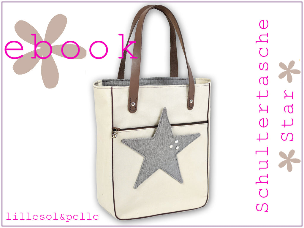 Ebook / Schnittmuster Schultertasche Star