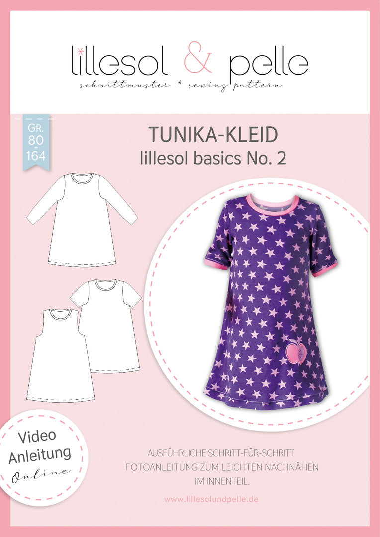 Papierschnittmuster lillesol basics No.2 Tunika-Kleid *mit Video-Anleitung* ✂✂✂