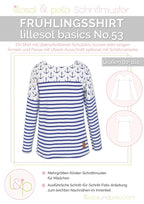 Ebook / Schnittmuster lillesol basics No.53 Frühlingsshirt * mit Video-Nähanleitung *