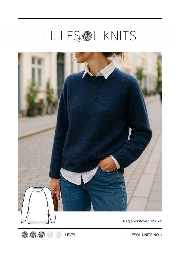 Ebook / Strickanleitung lillesol knits No.1 Raglanpullover "Mjuka"