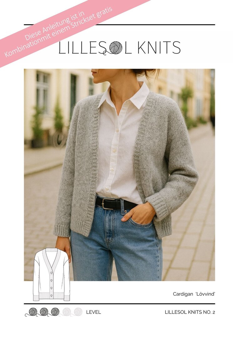 Ebook / Strickanleitung lillesol knits No.2 Cardigan "Lövvind"