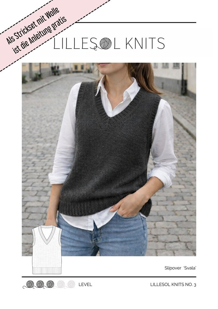 Ebook / Strickanleitung lillesol knits No.3 Slipover "Svala"