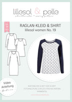 Ebook / Schnittmuster lillesol women No.19 Raglan-Kleid & Shirt * mit Video-Nähanleitung *