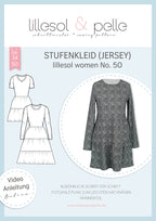 Papierschnittmuster lillesol women No.50 Stufenkleid (Jersey) *mit Video-Nähanleitung* ✂✂✂