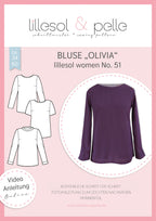 Ebook / Schnittmuster lillesol women No.51 Olivia-Bluse *mit Video Nähanleitung*