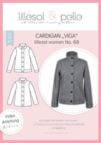Ebook / Schnittmuster lillesol women No.68 Cardigan "Viga" *mit Video Nähanleitung*
