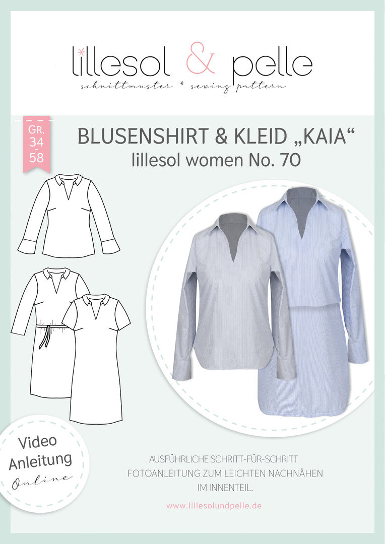 Viskose waves- mint/ocker (LENZING™ ECOVERO™)