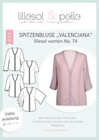 Ebook / Schnittmuster lillesol women No.74 Spitzenbluse "Valenciana" *mit Video Nähanleitung*