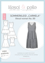 Ebook / Schnittmuster lillesol women No.89 Sommerkleid "Carmela" mit Video-Nähanleitung*
