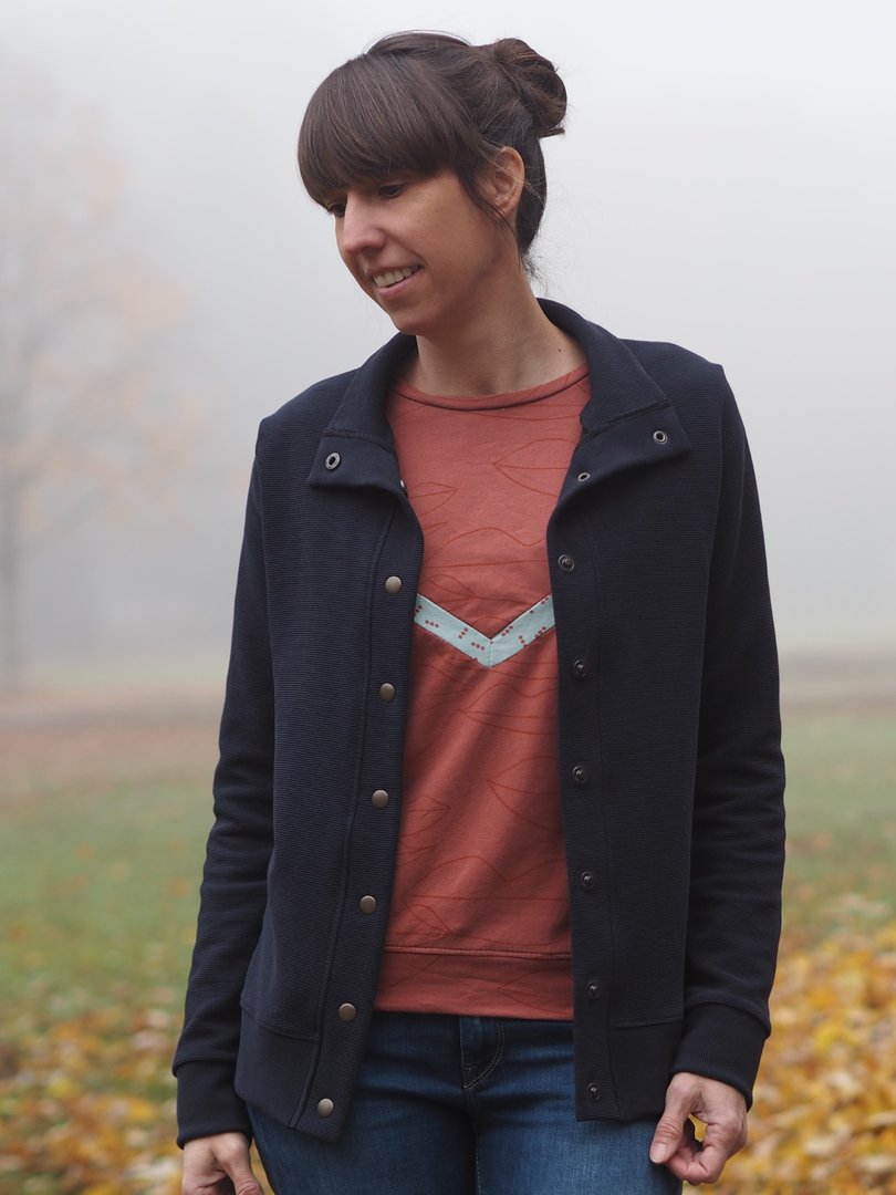 Designbeispiel: lillesol women No.68 Cardigan "Viga" mit Video-Nähanleitung