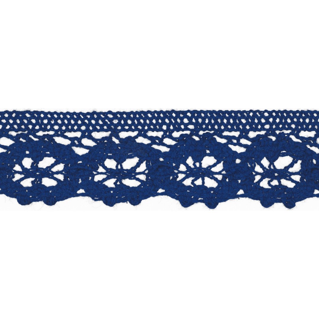 Baumwollspitze - royalblau
