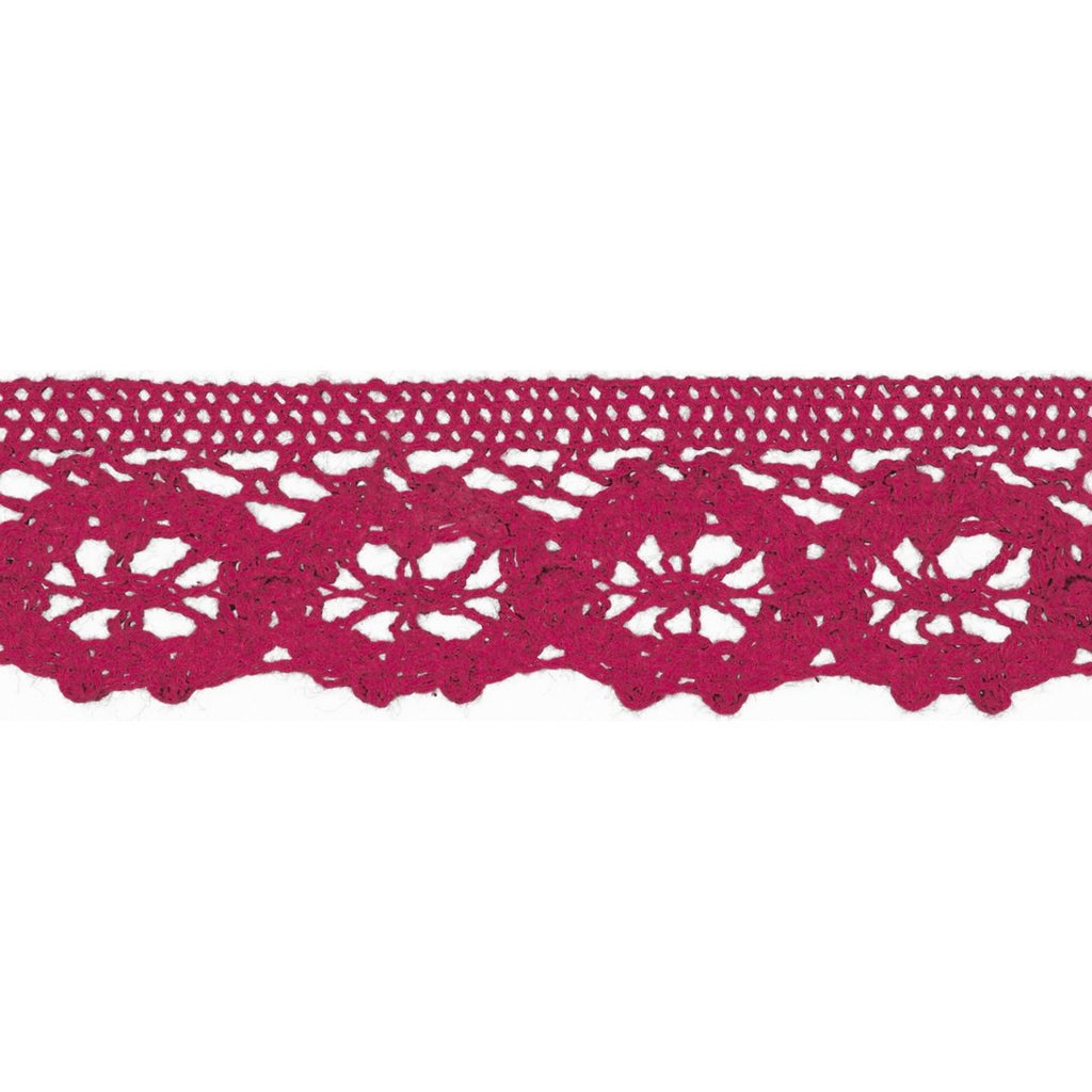 Baumwollspitze - fuchsia