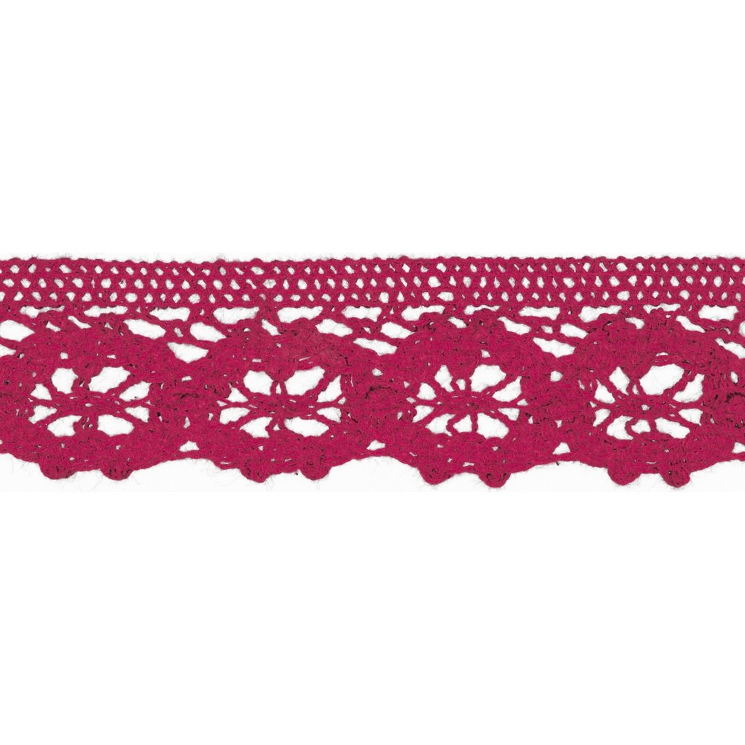 Baumwollspitze - fuchsia
