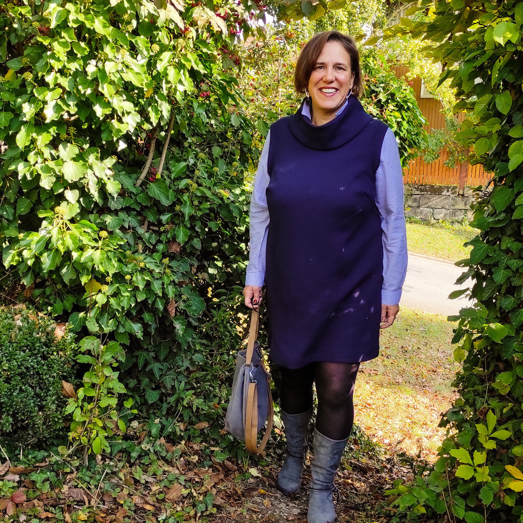 Designbeispiel: lillesol women No.67 Pullunder & Kleid "Tira"