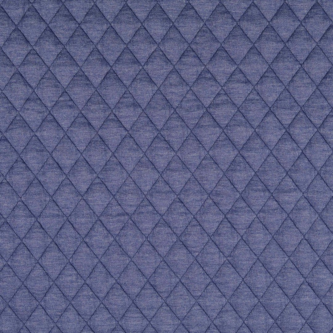 Jacquard Steppstoff Rauten dehnbar - blau *Videovorstellung* - Reststück 1,7M