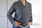Ebook / Schnittmuster lillesol women No.24 Shirt mit V-Ausschnitt * mit Video-Nähanleitung *