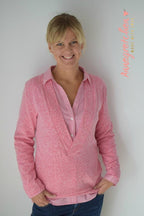 Ebook / Schnittmuster lillesol women No.24 Shirt mit V-Ausschnitt * mit Video-Nähanleitung *