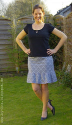 Ebook / Schnittmuster lillesol women No.3 Jersey-Stufenrock