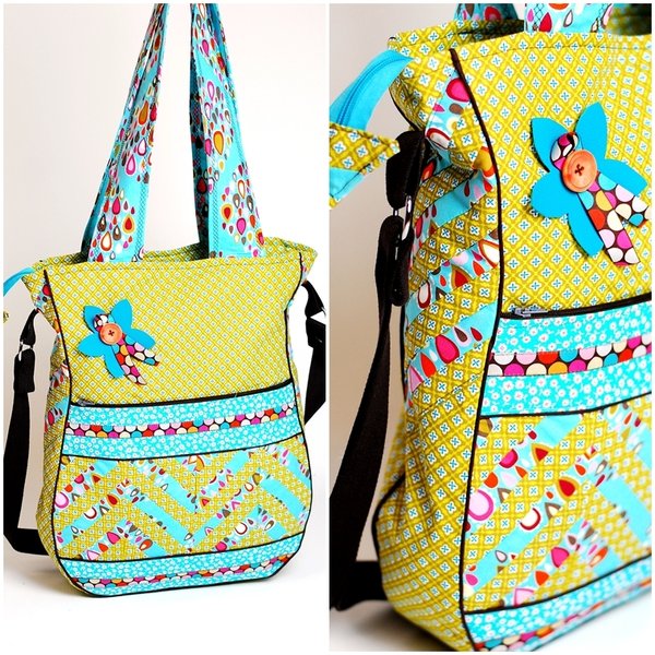 Ebook / Schnittmuster Schultertasche Chevron