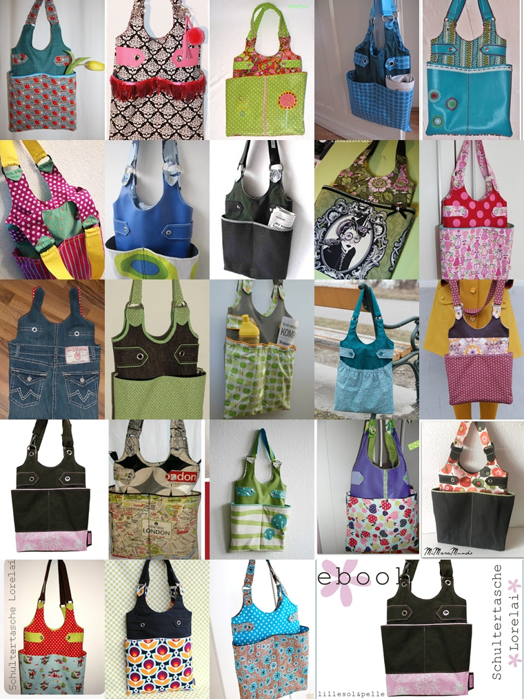 Ebook / Schnittmuster Schultertasche Lorelai